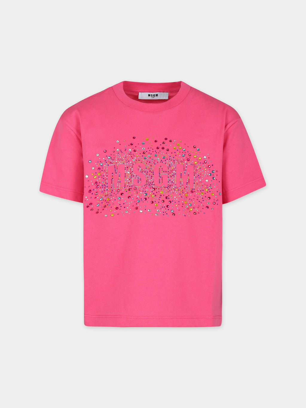 T-shirt rose pour fille avec logo